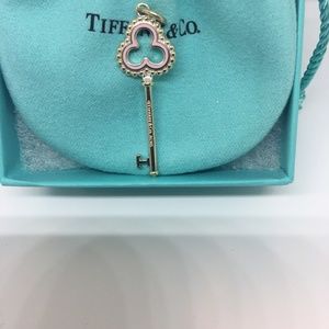 Tiffany & Co Sterling Silver Beaded Heart Key